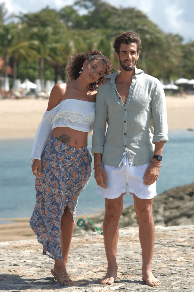 Button Mx Skirt - Skirt - LOST IN PARADISE
