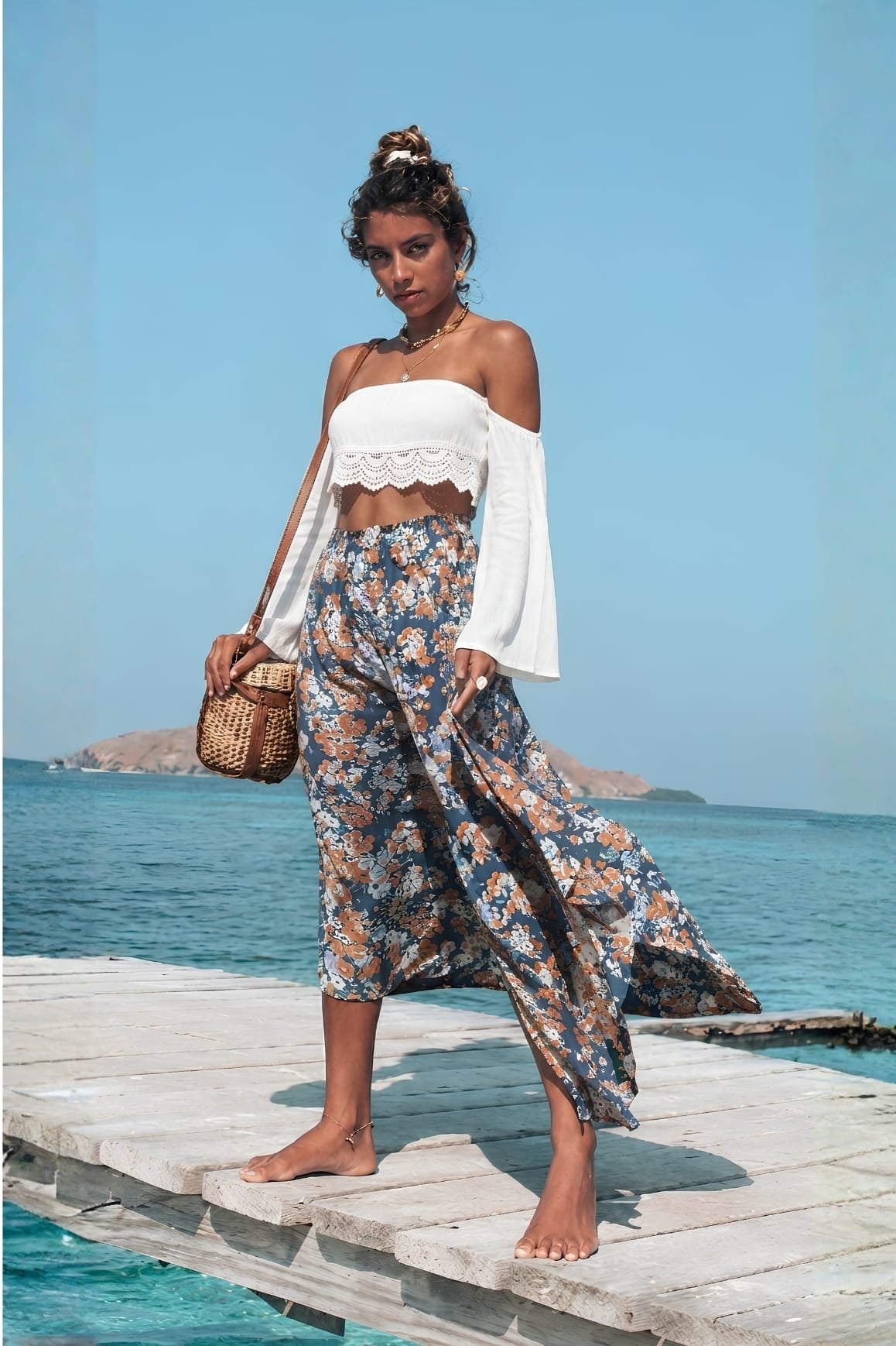 Button Mx Skirt - Skirt - LOST IN PARADISE
