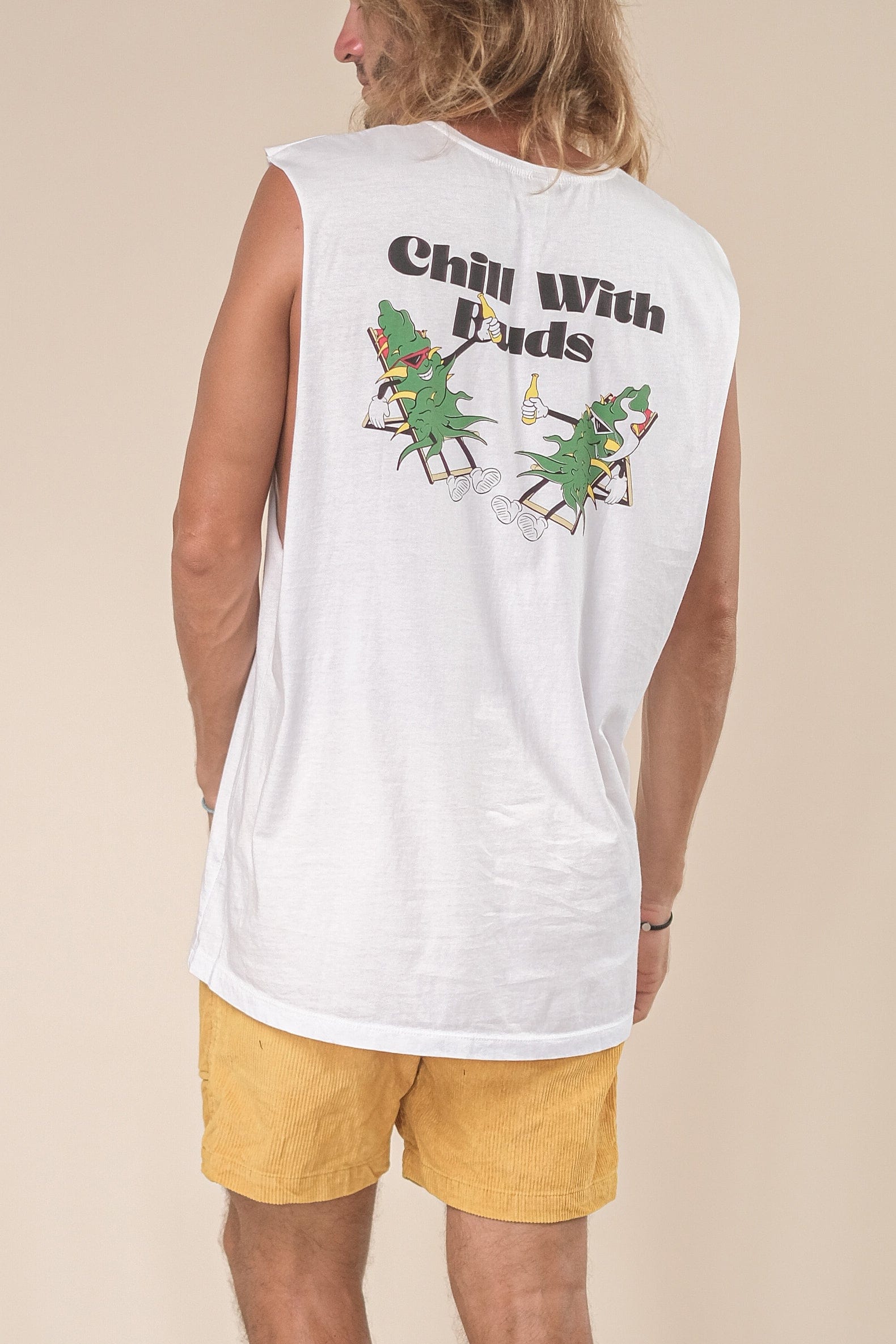 Sm Chill With Buds - Man Singlet - LOST IN PARADISE