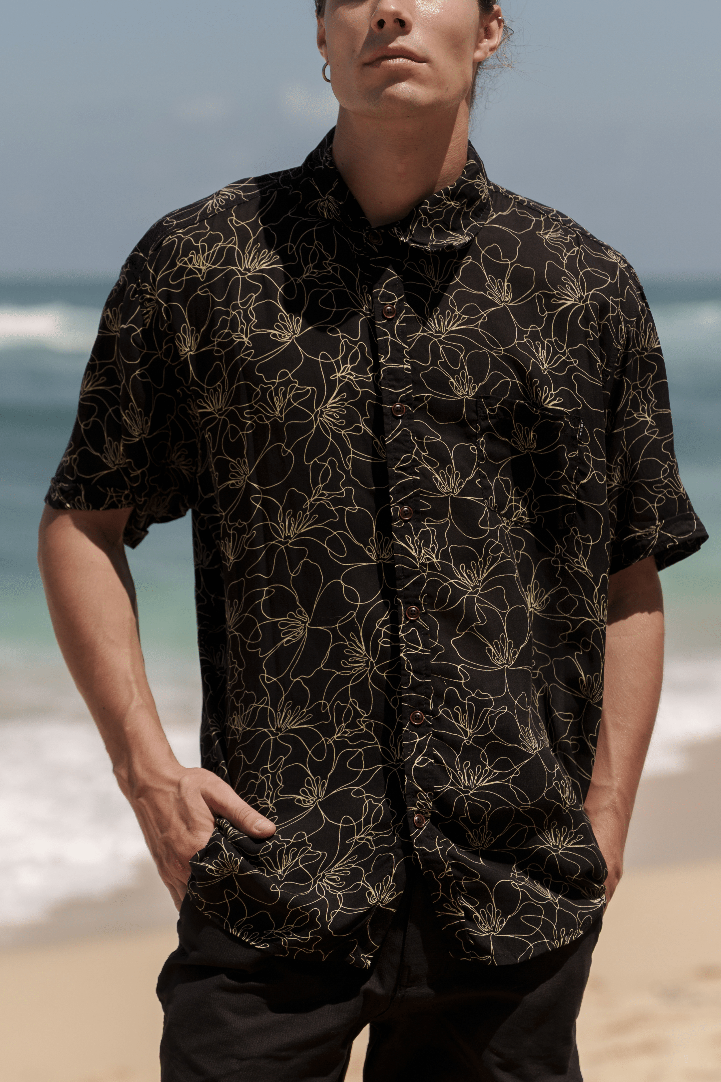 Flower Line Shirt - Man Shirt - LOST IN PARADISE