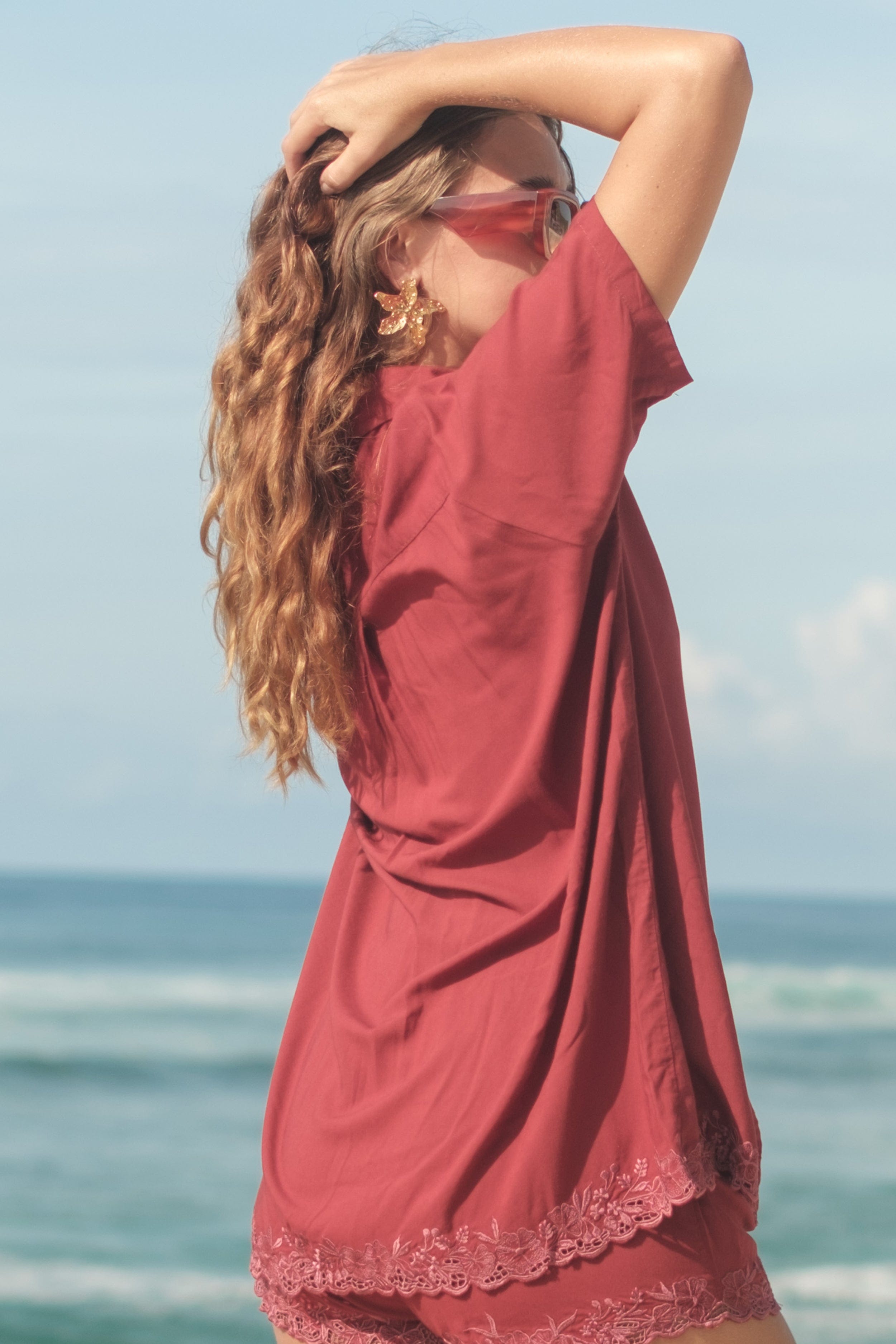 Holly Shirt Embroidery - Woman Shirt - LOST IN PARADISE