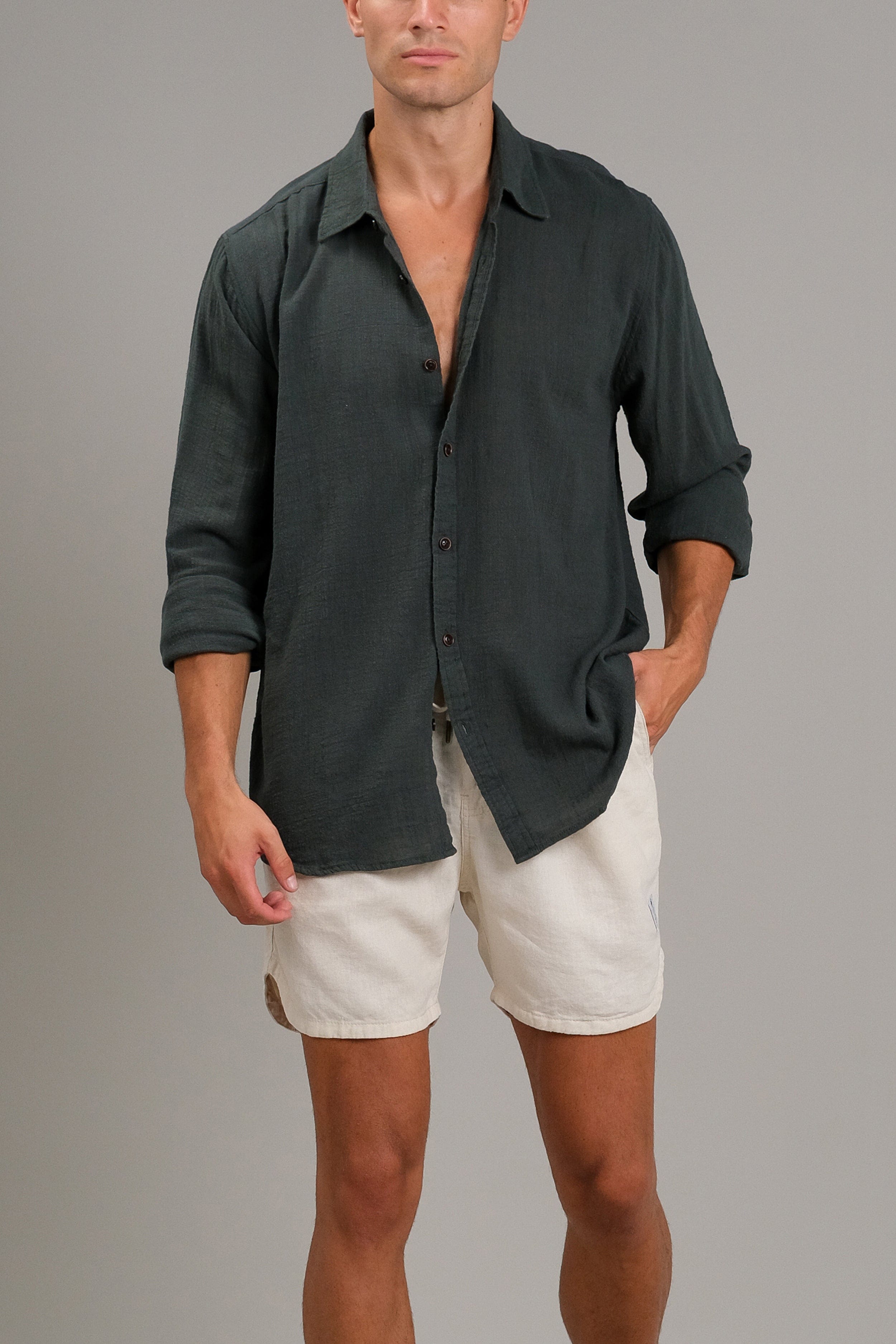Moss Shirt Ls - Man Shirt - LOST IN PARADISE