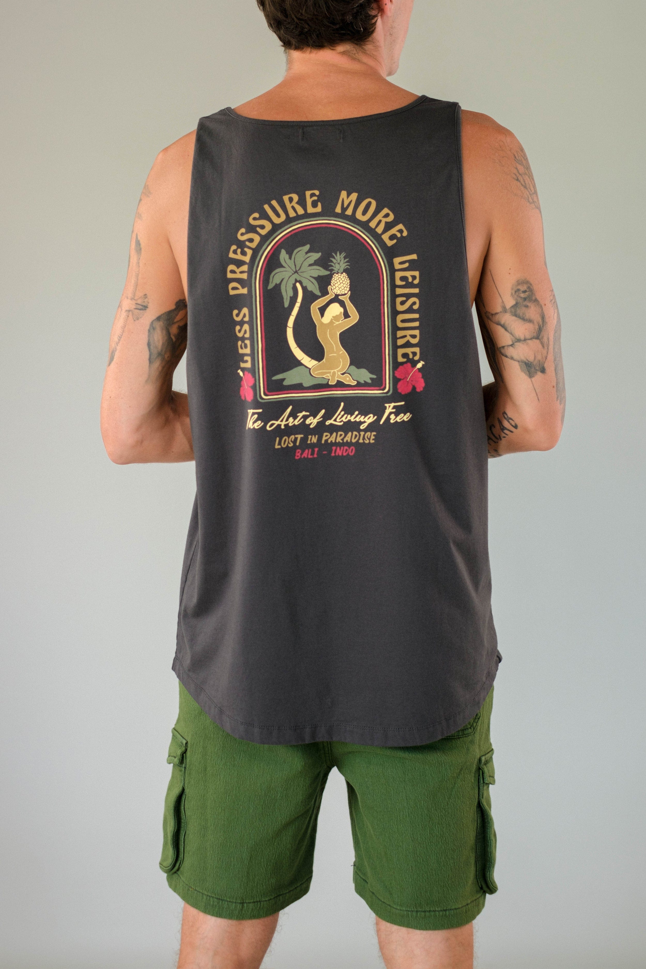 Sing Less Pressure - Man Singlet - LOST IN PARADISE