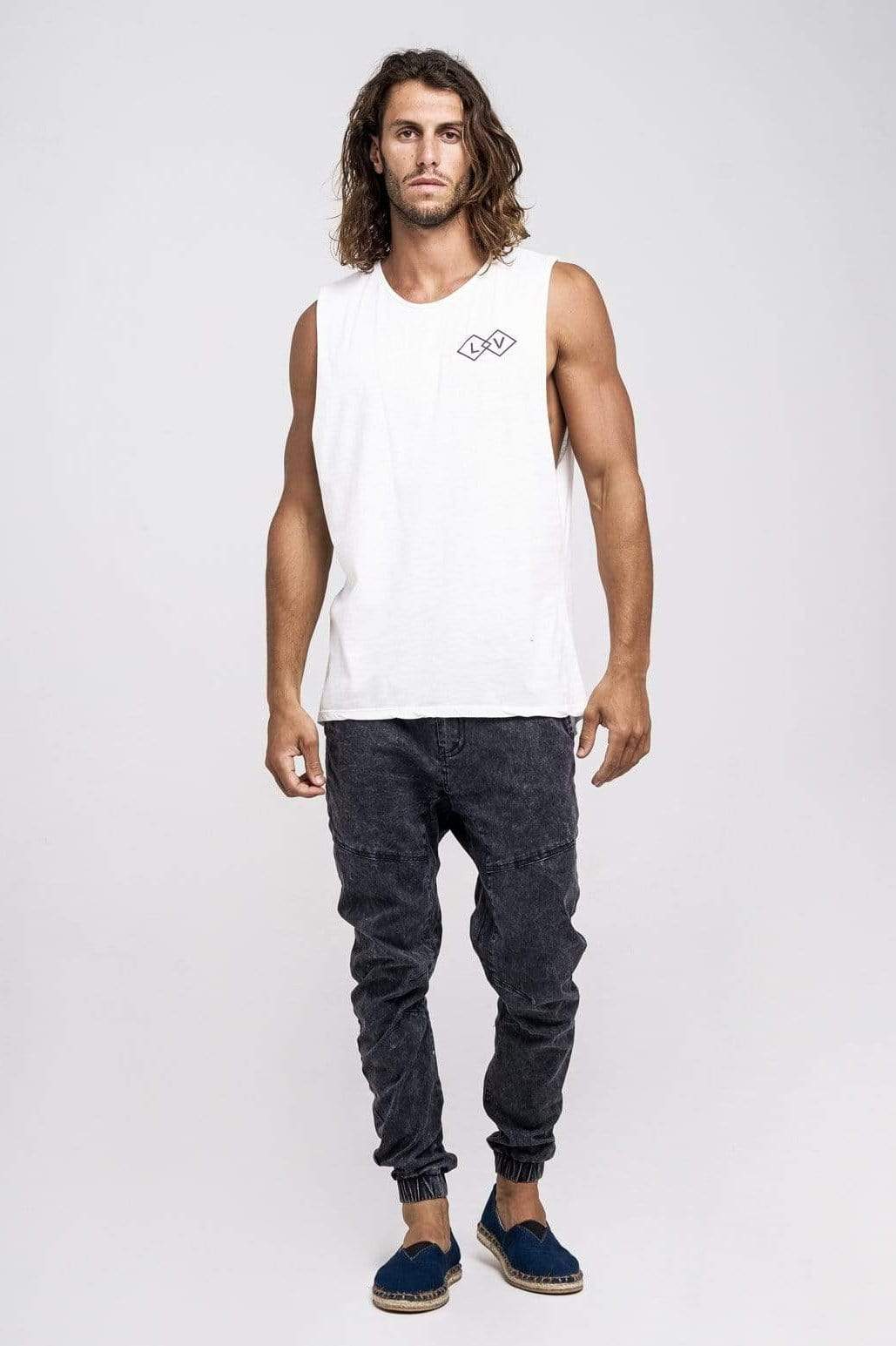 Lvm Lv Stripe - Mens Muscle Tank - VERITAS & LIBERTE
