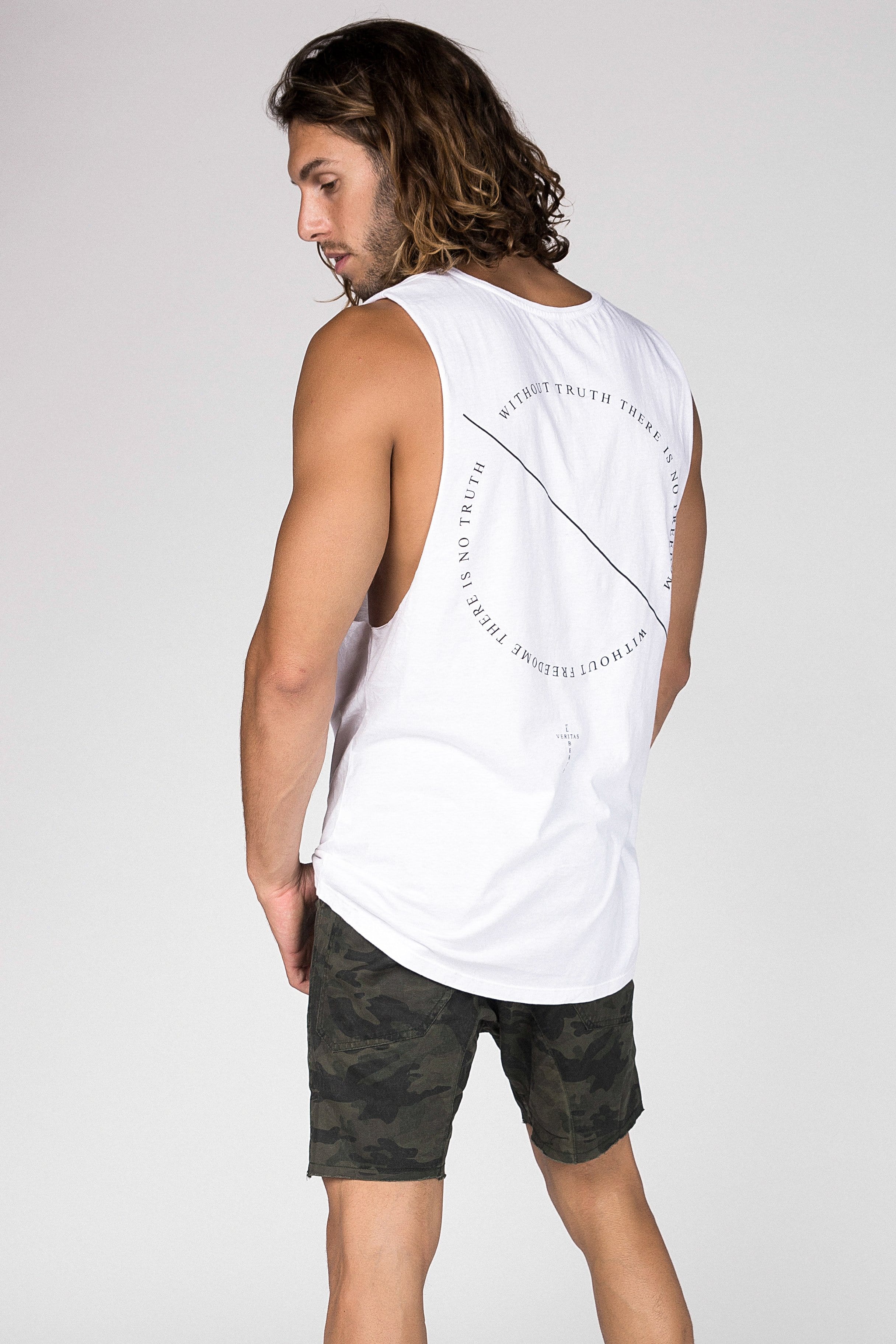 Lvm Without Truth Circle - Mens Muscle Tank - VERITAS & LIBERTE