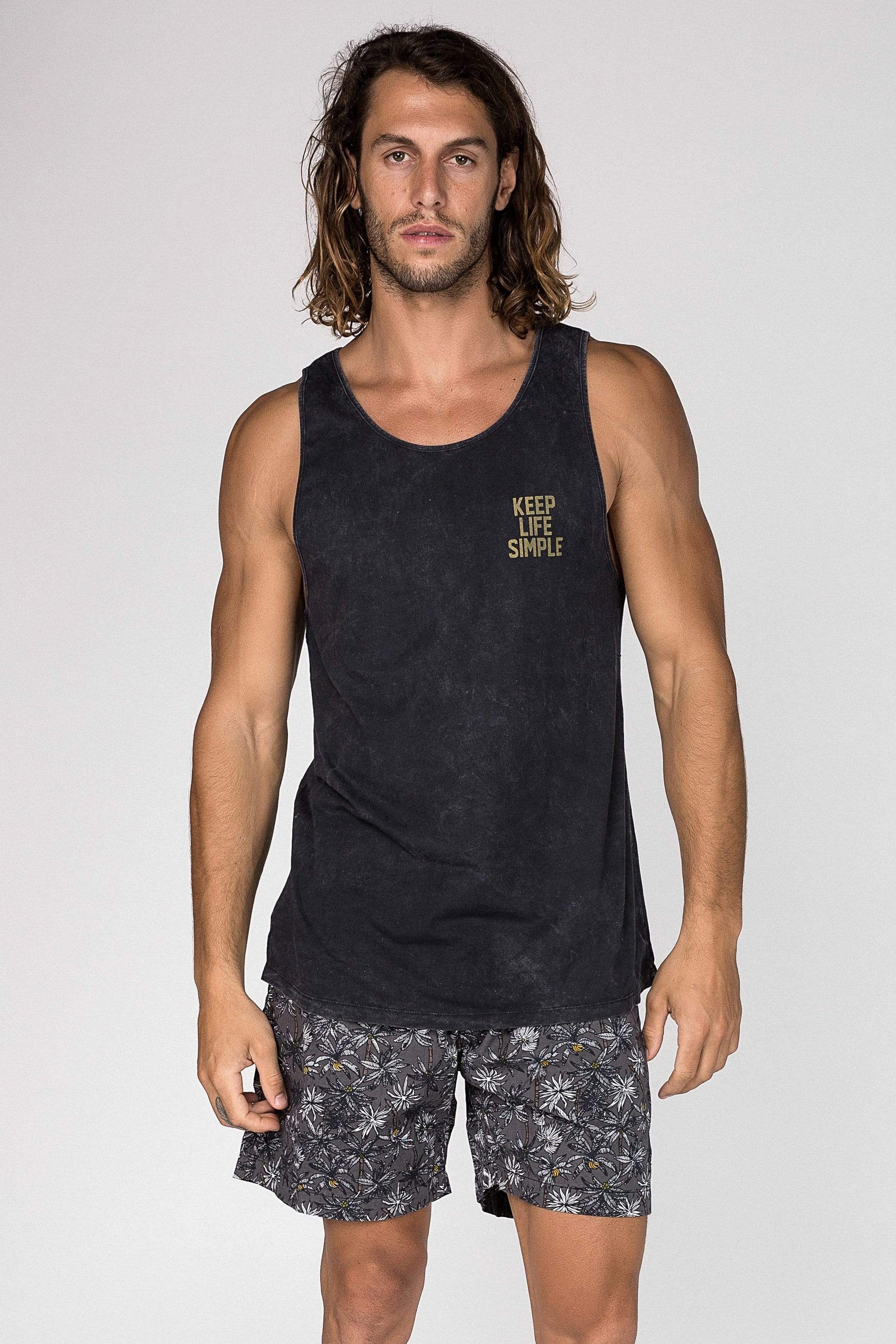 Sing Go Surf - Mens Muscle Tank - LOST IN PARADISE