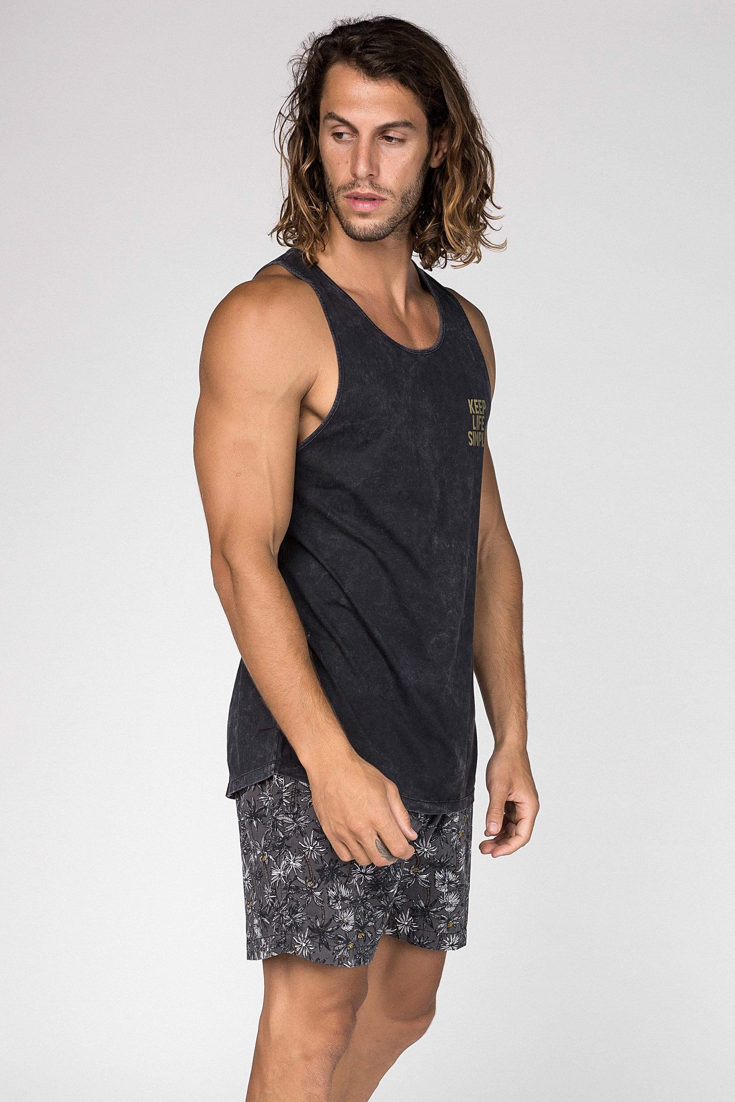 Sing Go Surf - Mens Muscle Tank - LOST IN PARADISE