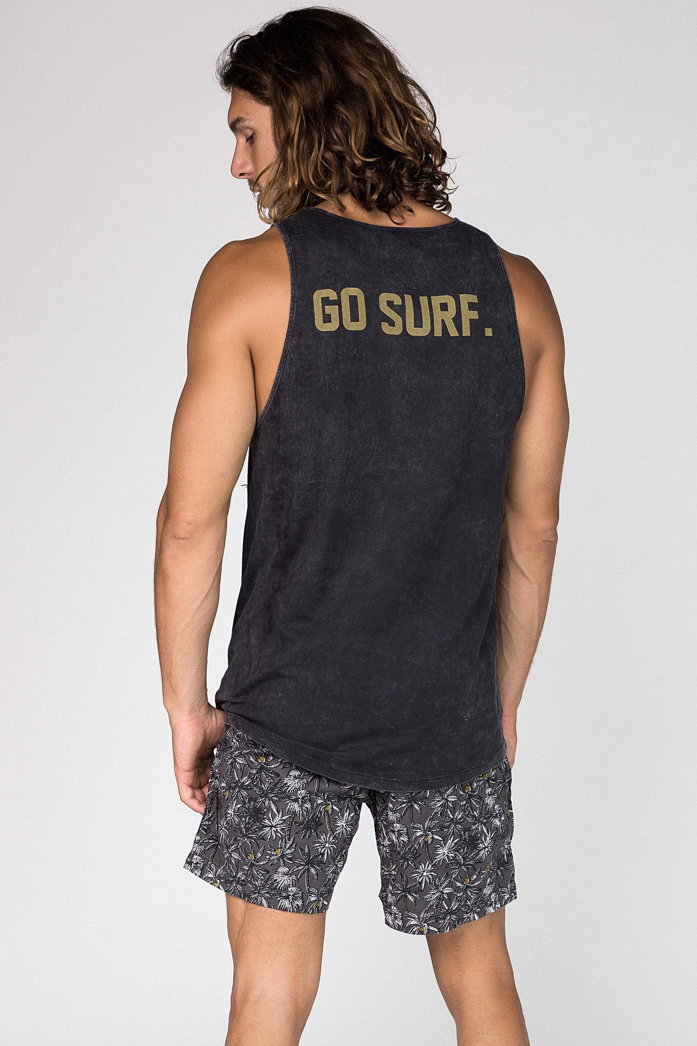 Sing Go Surf - Mens Muscle Tank - LOST IN PARADISE