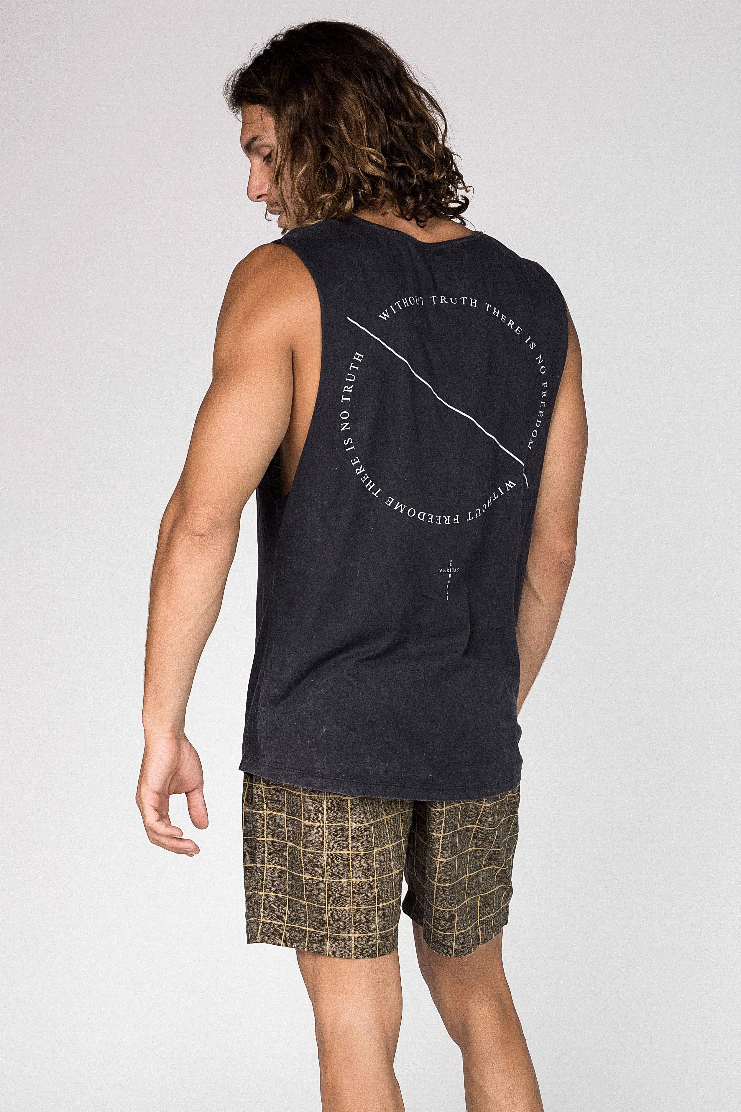 Lvm Without Truth Circle - Mens Muscle Tank - VERITAS & LIBERTE