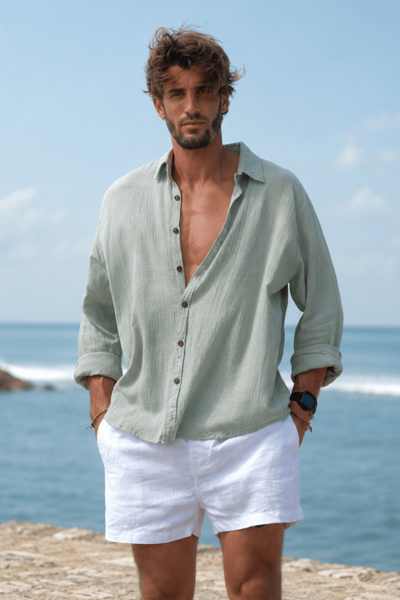 Moss Shirt Ls - Man Shirt - LOST IN PARADISE