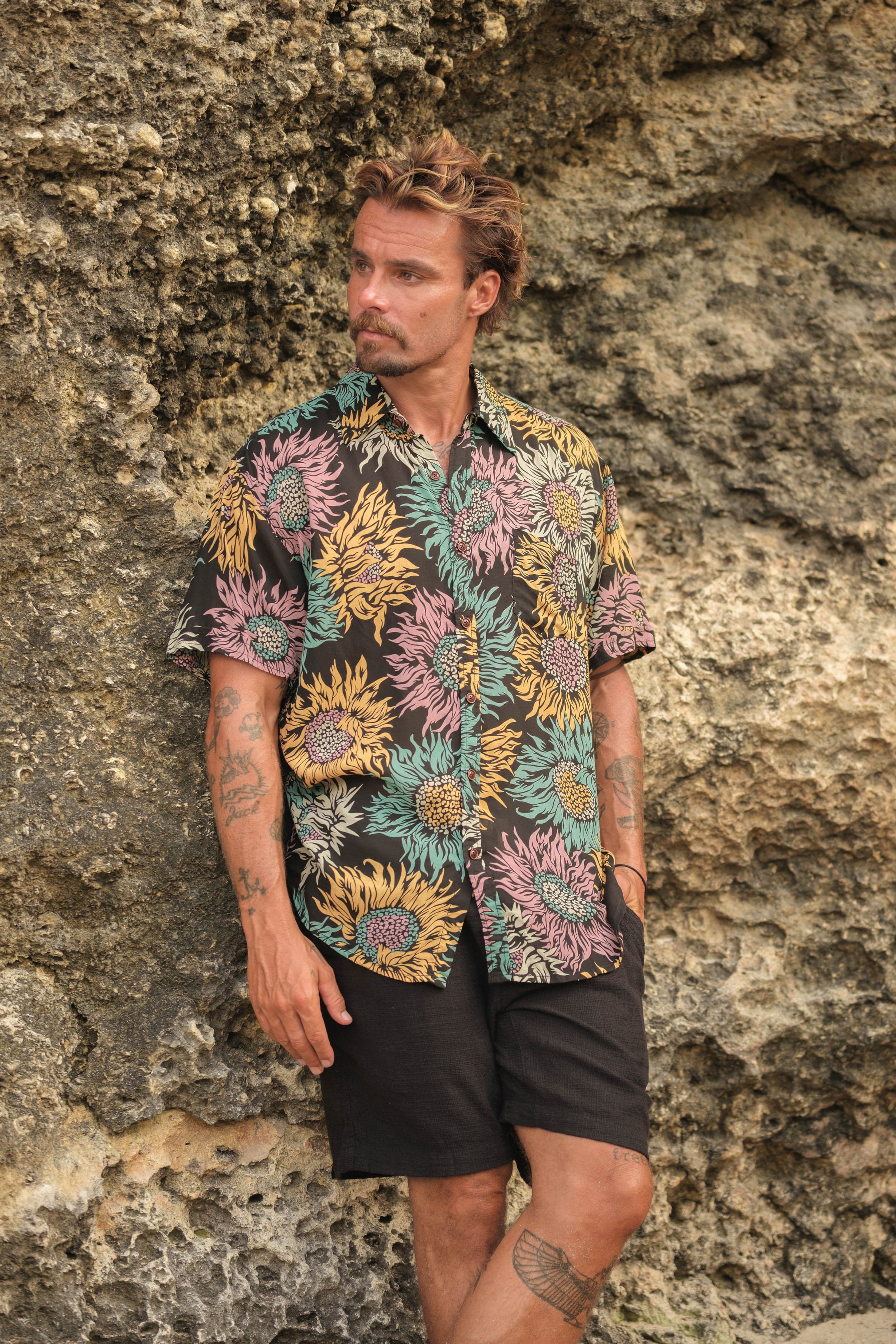 Multi Flower Shirt - Man Shirt - LOST IN PARADISE