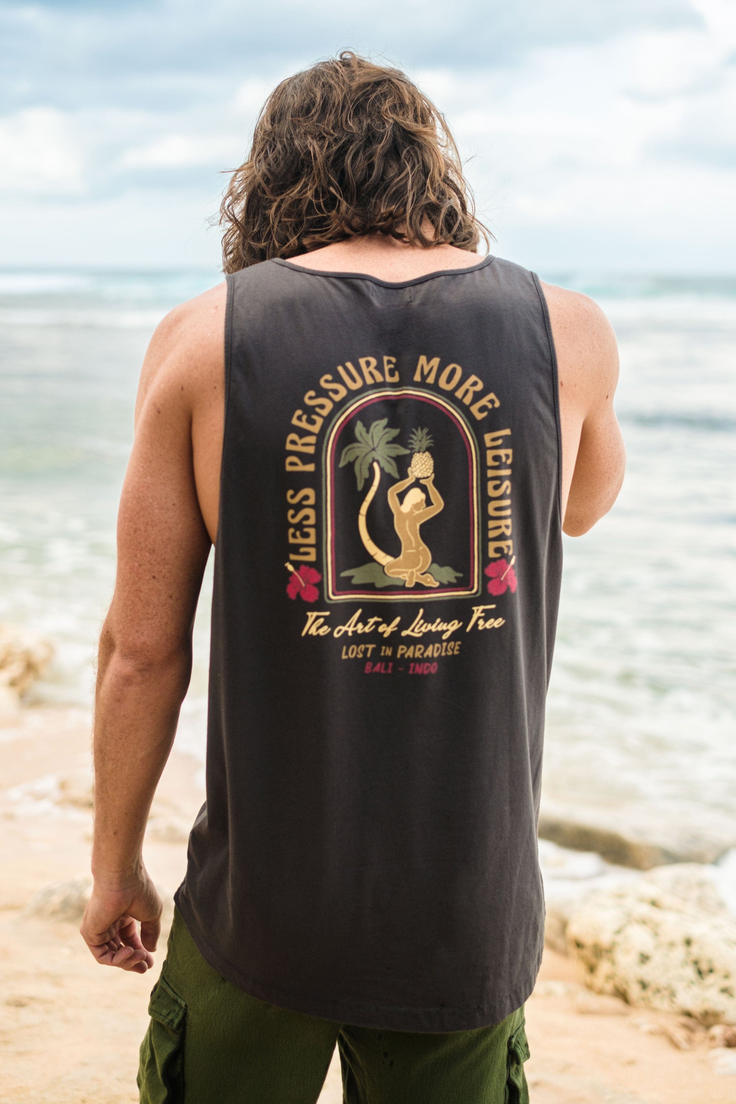 Sing Less Pressure - Man Singlet - LOST IN PARADISE