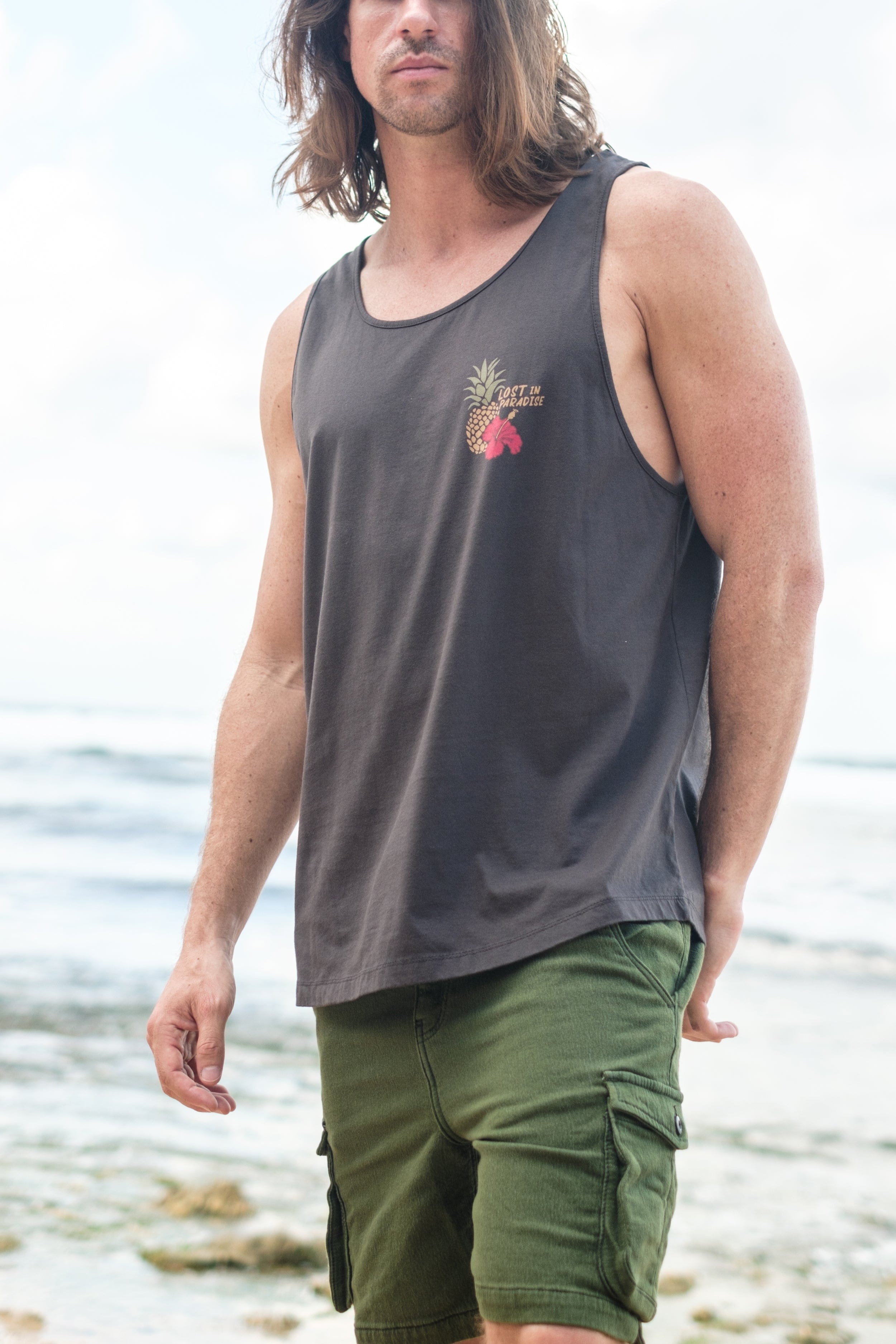 Sing Less Pressure - Man Singlet - LOST IN PARADISE