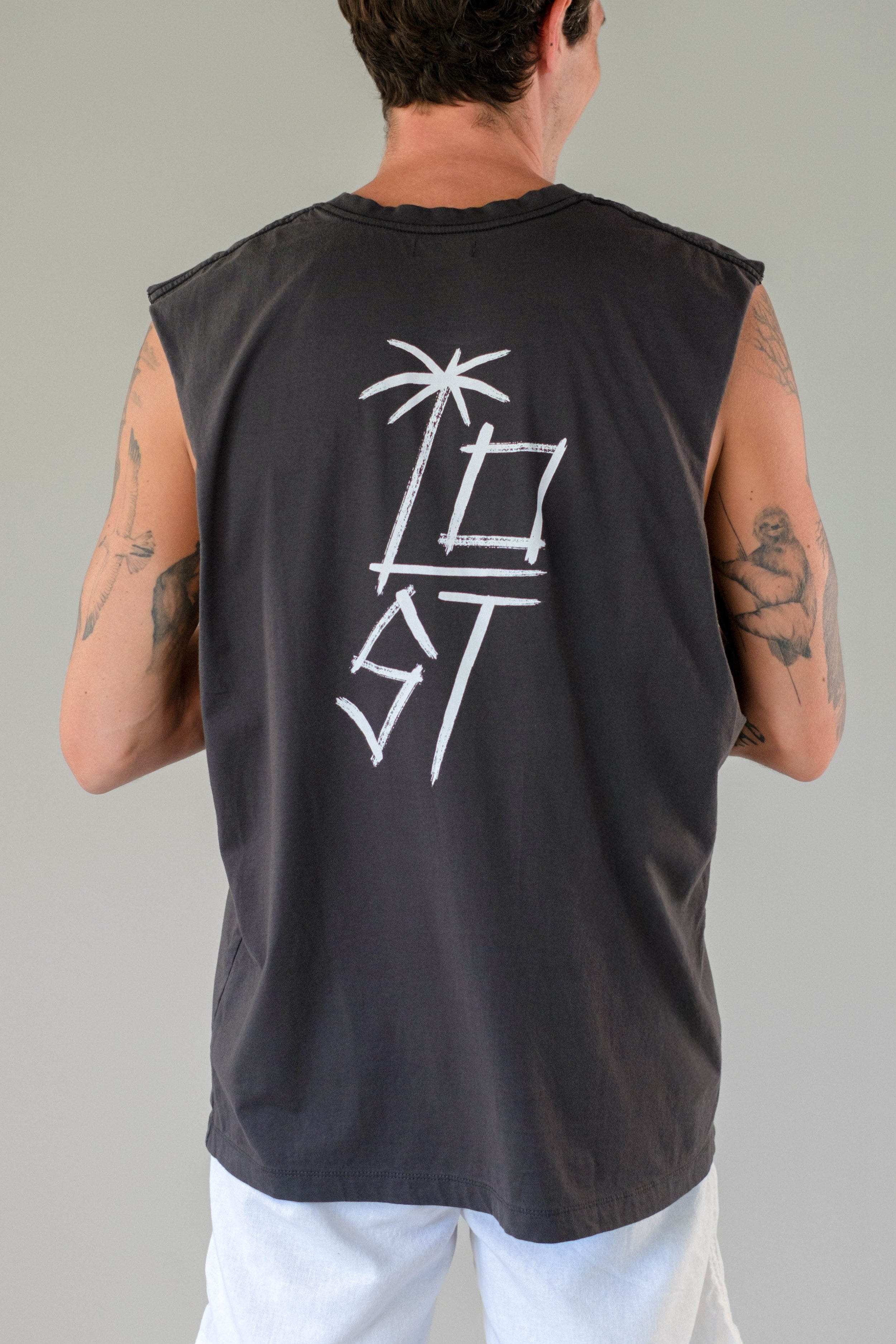 Sm Line Brush Lost - Man Singlet - LOST IN PARADISE