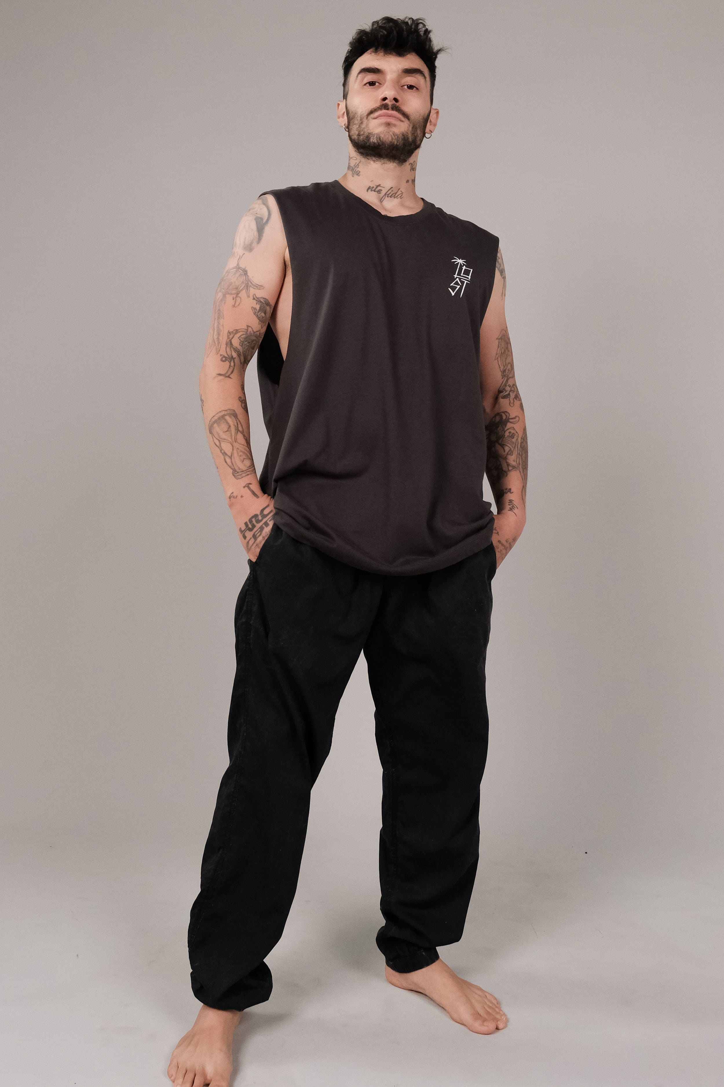 Sm Line Brush Lost - Man Singlet - LOST IN PARADISE