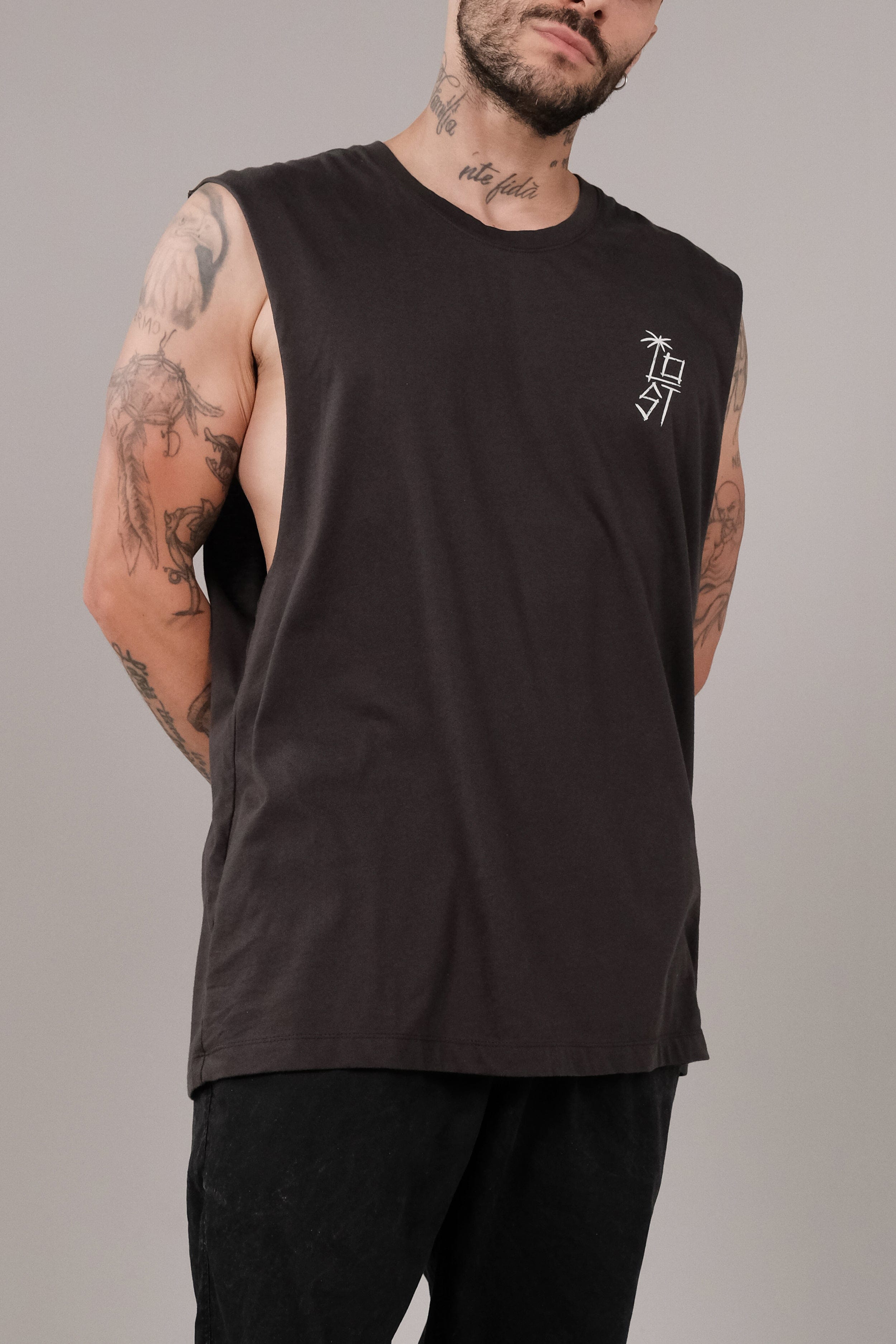 Sm Line Brush Lost - Man Singlet - LOST IN PARADISE