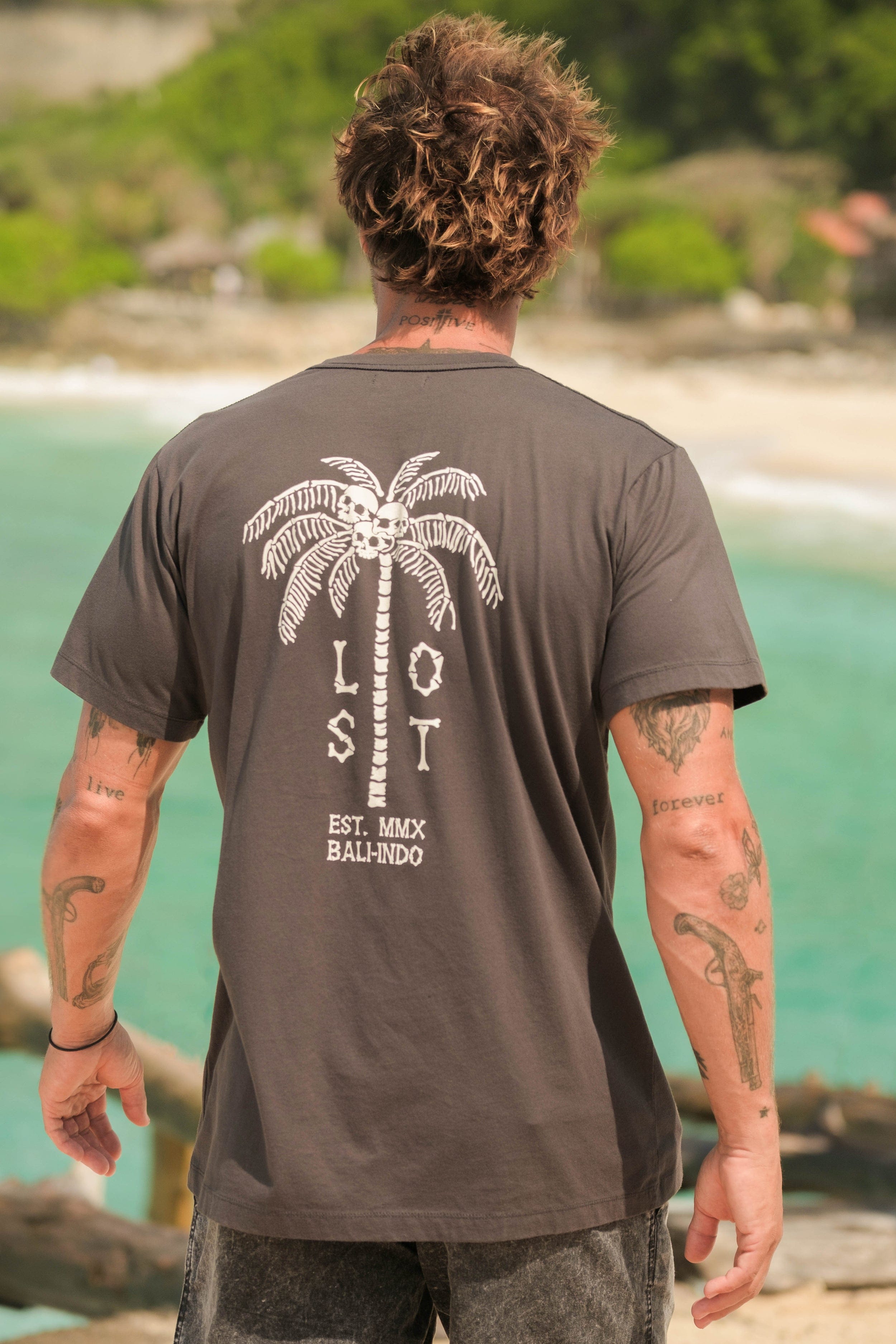 Ts Bones Palm - Man T-Shirt - LOST IN PARADISE