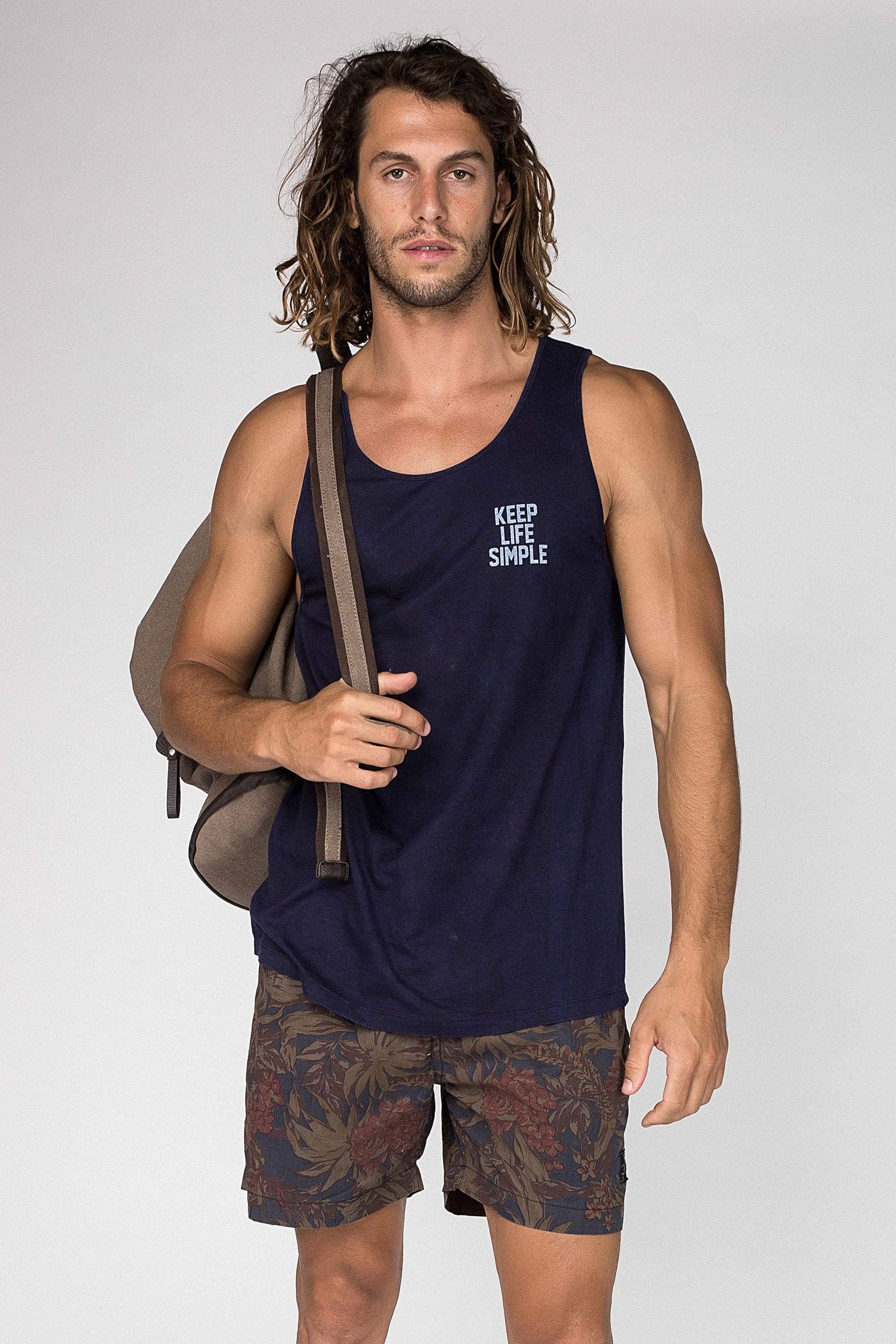 Sing Go Surf - Mens Muscle Tank - LOST IN PARADISE