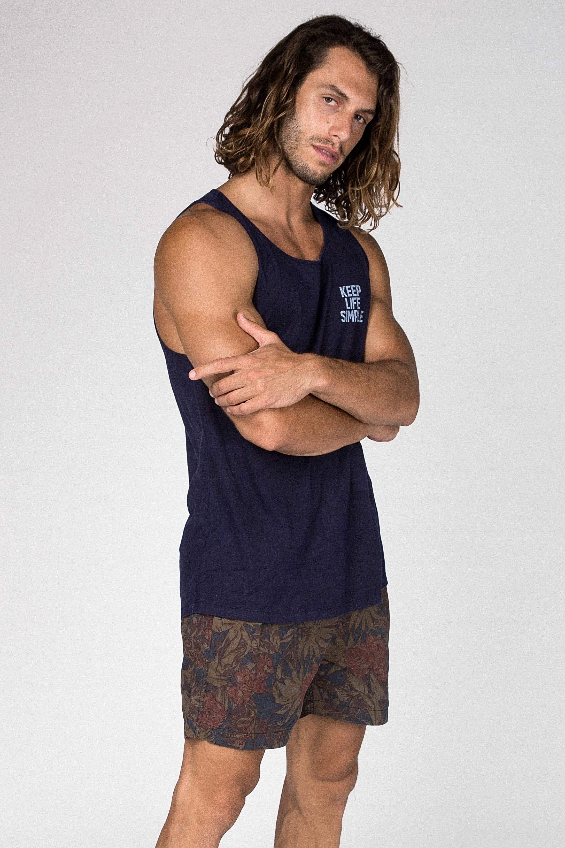Sing Go Surf - Mens Muscle Tank - LOST IN PARADISE